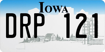 IA license plate DRP121