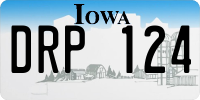 IA license plate DRP124