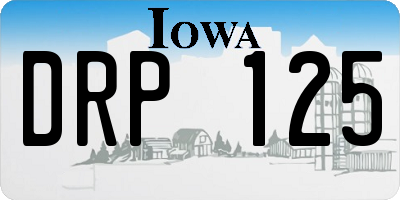 IA license plate DRP125