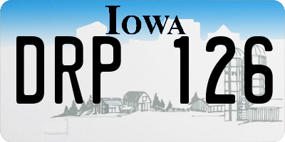 IA license plate DRP126