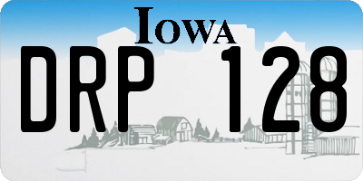 IA license plate DRP128