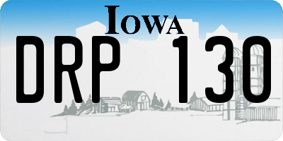 IA license plate DRP130