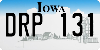 IA license plate DRP131