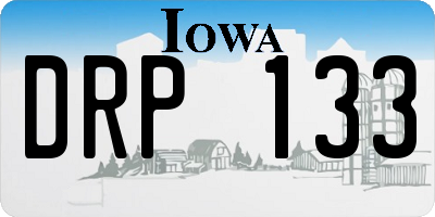 IA license plate DRP133