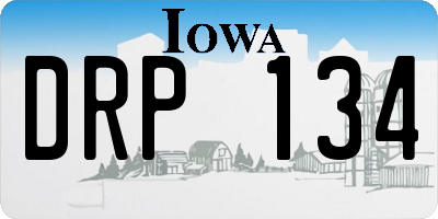 IA license plate DRP134