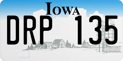 IA license plate DRP135