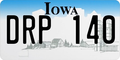 IA license plate DRP140