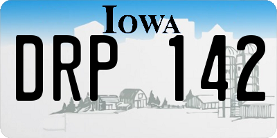 IA license plate DRP142