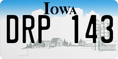 IA license plate DRP143