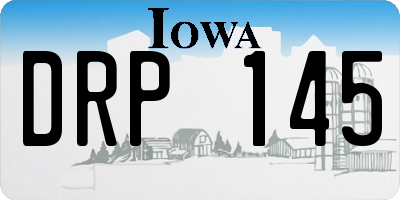 IA license plate DRP145