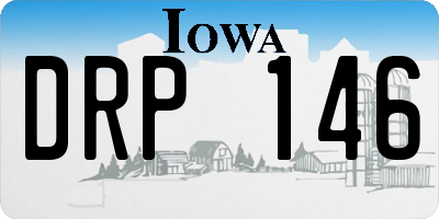 IA license plate DRP146