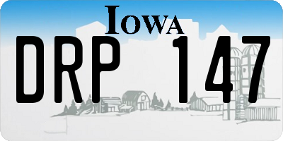 IA license plate DRP147