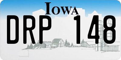 IA license plate DRP148