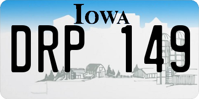 IA license plate DRP149