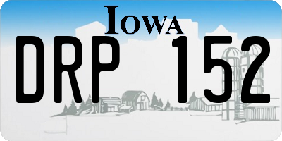 IA license plate DRP152