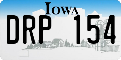 IA license plate DRP154