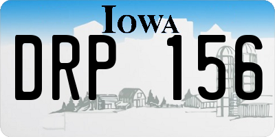 IA license plate DRP156