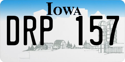 IA license plate DRP157