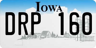 IA license plate DRP160