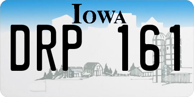 IA license plate DRP161