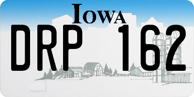 IA license plate DRP162