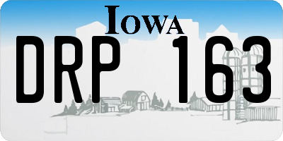 IA license plate DRP163