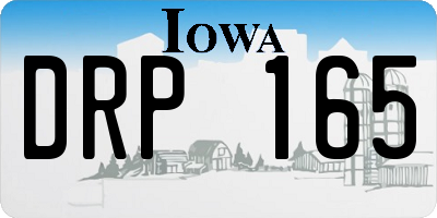IA license plate DRP165