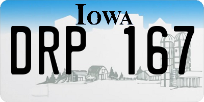 IA license plate DRP167