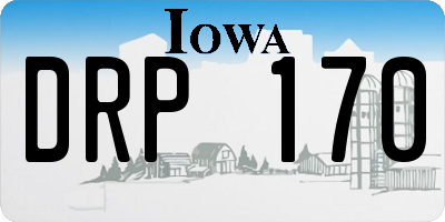 IA license plate DRP170