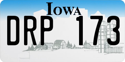 IA license plate DRP173