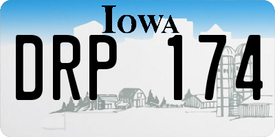 IA license plate DRP174