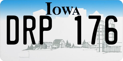 IA license plate DRP176