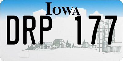 IA license plate DRP177