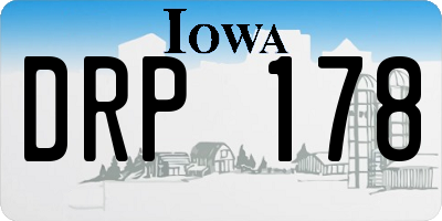 IA license plate DRP178
