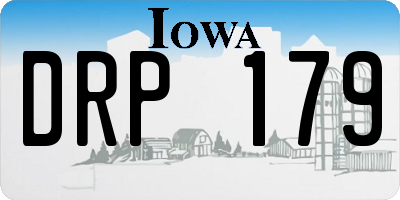 IA license plate DRP179