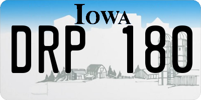 IA license plate DRP180