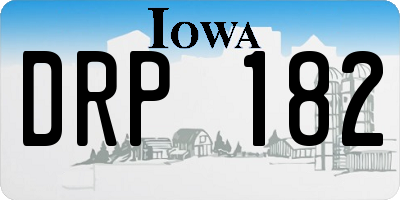 IA license plate DRP182