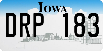 IA license plate DRP183