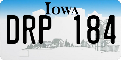 IA license plate DRP184