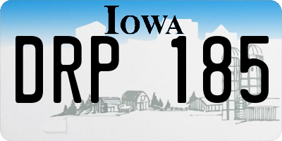 IA license plate DRP185