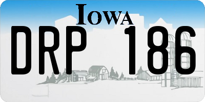 IA license plate DRP186