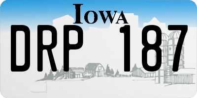IA license plate DRP187