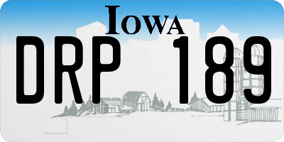 IA license plate DRP189