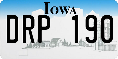 IA license plate DRP190