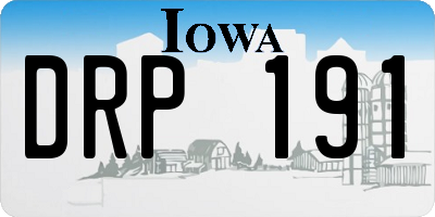IA license plate DRP191