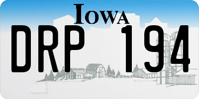 IA license plate DRP194
