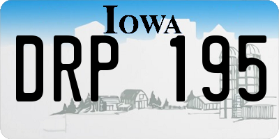 IA license plate DRP195