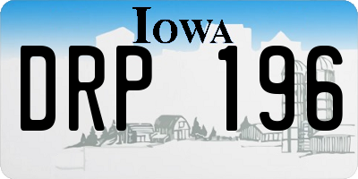 IA license plate DRP196