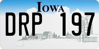 IA license plate DRP197