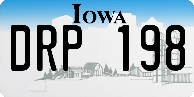 IA license plate DRP198